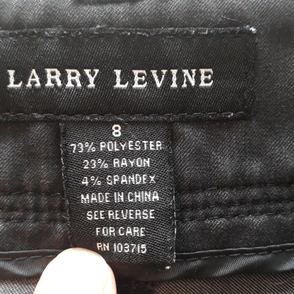 Larry Levine Size 8 Black Dress Pants - Picture 3 of 4